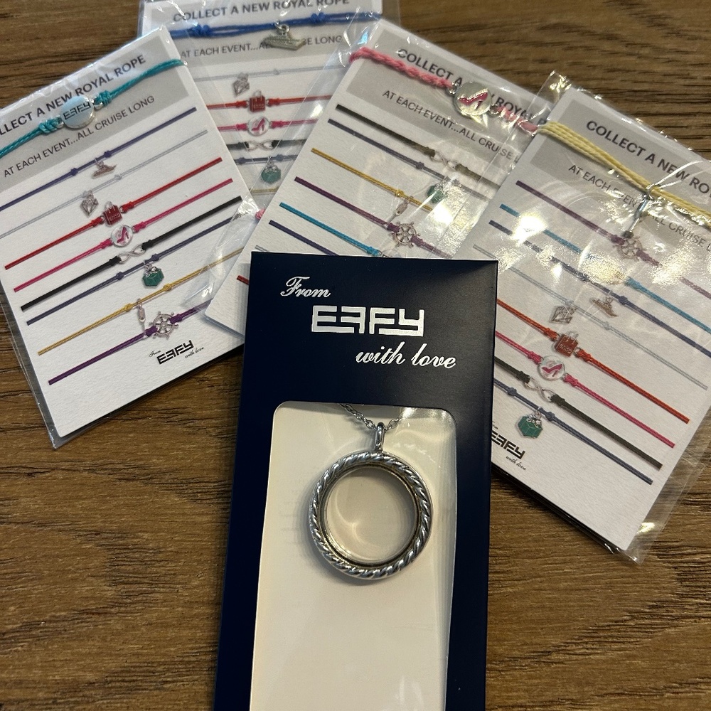Effy Charm Necklace and 4 drawstring bracelets